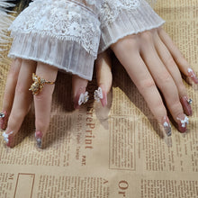 Load image into Gallery viewer, Dazzling Custom Short Square Elegant Nail Designs Press-On Set