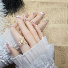 Load image into Gallery viewer, Dazzling Custom Short Square Elegant Nail Designs Press-On Set