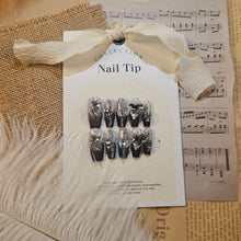 Load image into Gallery viewer, Handmade Noir Diamond Glitter Press-On Nail Collection