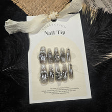 Load image into Gallery viewer, Sparkling Snowflakes Handmade art Press-On Nail Set: Dazzle With Every Gesture
