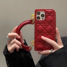 Load image into Gallery viewer, Experience Elegance: Minimalist PU Lambskin Phone Case with Purse Handle