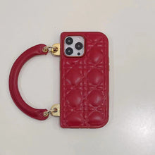 Load image into Gallery viewer, Experience Elegance: Minimalist PU Lambskin Phone Case with Purse Handle
