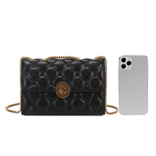 Load image into Gallery viewer, Quilted Plaid Pattern with chain Crossbody Bag