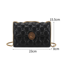 Load image into Gallery viewer, Quilted Plaid Pattern with chain Crossbody Bag