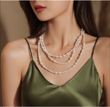 Load image into Gallery viewer, 160cm Sweater Pearl Necklace - Multiway Wear - 3-4mm and 8-9mm Pearls - Timeless Jewelry Piece