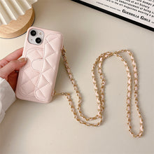 Load image into Gallery viewer, Discover Luxury: Caviar Classic Flap Case with Leather Chain for iPhone 12/13/14