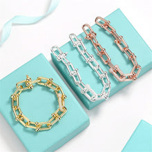 Load image into Gallery viewer, U-link design bracelet