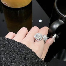 Load image into Gallery viewer, Radiant Blossom Zircon Rings - Sparkling Elegance Redefined