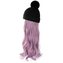 Cargar imagen en el visor de la galería, Fashionable individual styling the Detachable Wig Beanie, highlighting its ease of use and elegance