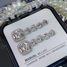 Load image into Gallery viewer, Luxurious Handmade Press-On Toenails - Available in Gold, Silver, and Laser Holographic