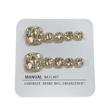Load image into Gallery viewer, Luxurious Handmade Press-On Toenails - Available in Gold, Silver, and Laser Holographic