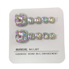 Load image into Gallery viewer, Luxurious Handmade Press-On Toenails - Available in Gold, Silver, and Laser Holographic