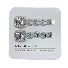 Load image into Gallery viewer, Luxurious Handmade Press-On Toenails - Available in Gold, Silver, and Laser Holographic
