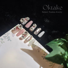 Load image into Gallery viewer, Starry Glitter Finish on Mid-Length Crystal Press-On Nails