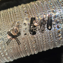 Load image into Gallery viewer, Exclusive Crystal Elegance Handmade Mid-Length Press-On Nails