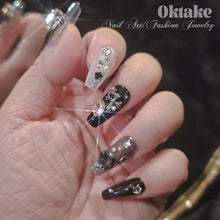 Load image into Gallery viewer, Exclusive Crystal Elegance Handmade Mid-Length Press-On Nails