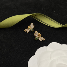 Load image into Gallery viewer, Delicate Gold Bee Ear Studs - Nature-Inspired Honeybee Earrings for Everyday Wear