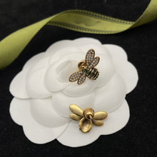 Load image into Gallery viewer, Delicate Gold Bee Ear Studs - Nature-Inspired Honeybee Earrings for Everyday Wear