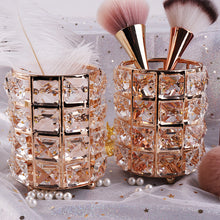 Load image into Gallery viewer, Crystal Makeup Brush Holder Bedazzled Makeup Brush Organizer Storage Cosmetics Tools Container for Dresser Vanity Bathroom Beauty