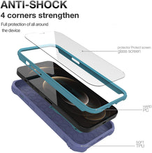 Load image into Gallery viewer, Iphone 12 Pro Military Grade Shockproof Case with Tempered Glass HD Screen Protector and Kickstand