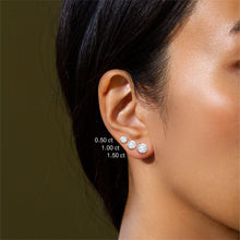 Load image into Gallery viewer, 5 Pairs Round-cut Created Diamond Stud Earrings Solitaire 3-8mm