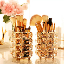 Load image into Gallery viewer, Crystal Makeup Brush Holder Bedazzled Makeup Brush Organizer Storage Cosmetics Tools Container for Dresser Vanity Bathroom Beauty