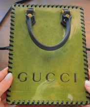 Load image into Gallery viewer, DIY Leather Upcycled Tote making kit - Luxury Designer Paper Shopping bag kit