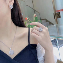 Load image into Gallery viewer, Designer Luxury Crystal Camellia Flower Pendant - 925 Silver - Elegant & Timeless Jewelry Piece