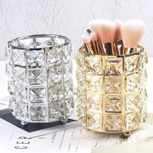 Load image into Gallery viewer, Crystal Makeup Brush Holder Bedazzled Makeup Brush Organizer Storage Cosmetics Tools Container for Dresser Vanity Bathroom Beauty