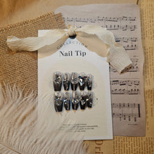 Load image into Gallery viewer, Handmade Noir Diamond Glitter Press-On Nail Collection
