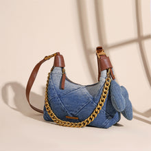 Load image into Gallery viewer, Trendy Designer Denim Hobos Shoulder Crossbody Handbags and Purses with Medusa Chain
