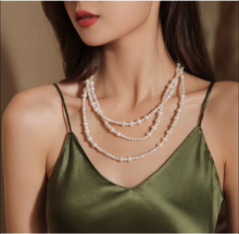 Load image into Gallery viewer, 160cm Sweater Pearl Necklace - Multiway Wear - 3-4mm and 8-9mm Pearls - Timeless Jewelry Piece
