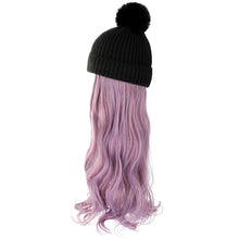 Load image into Gallery viewer, Fashionable individual styling the Detachable Wig Beanie, highlighting its ease of use and elegance
