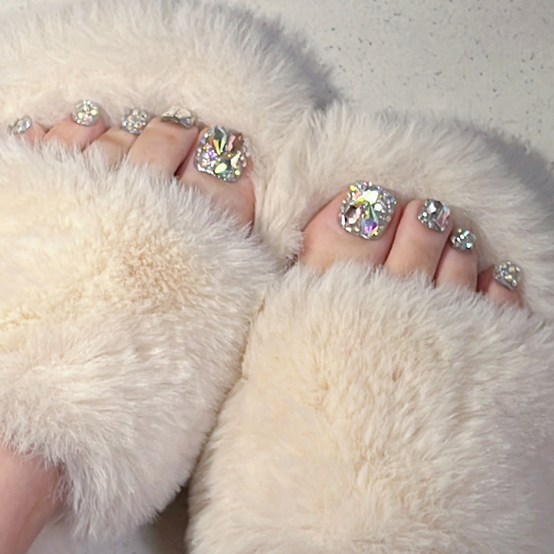 oktake Glimmering Gala - Luxury Press-On Toe Nail Pedicure Collection