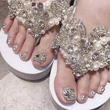 Load image into Gallery viewer, OKTAKE Starry Night - Deluxe Bedazzled Press-On Toenails for the Dazzling Debut
