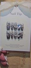 Load and play video in Gallery viewer, Handmade Noir Diamond Glitter Press-On Nail Collection
