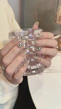 Load and play video in Gallery viewer, Chic Cat Eye Glitter Press-On Nails with crystal
