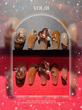 Load image into Gallery viewer, Handmade Press-On Nail with Crystals
