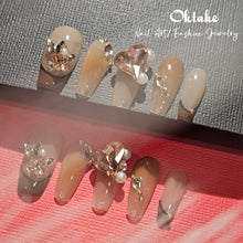 Load image into Gallery viewer, Handmade Press-On Nail with Crystals
