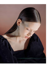 Load image into Gallery viewer, Mermaid Series Face Thin Tassel Earrings Star Stud
