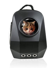 Cargar imagen en el visor de la galería, Mochila portátil de viaje para mascotas, para gatos o perros pequeños, mochila transportadora de mascotas con burbujas de cápsula espacial (aerolínea con ventana de diseño de malla)
