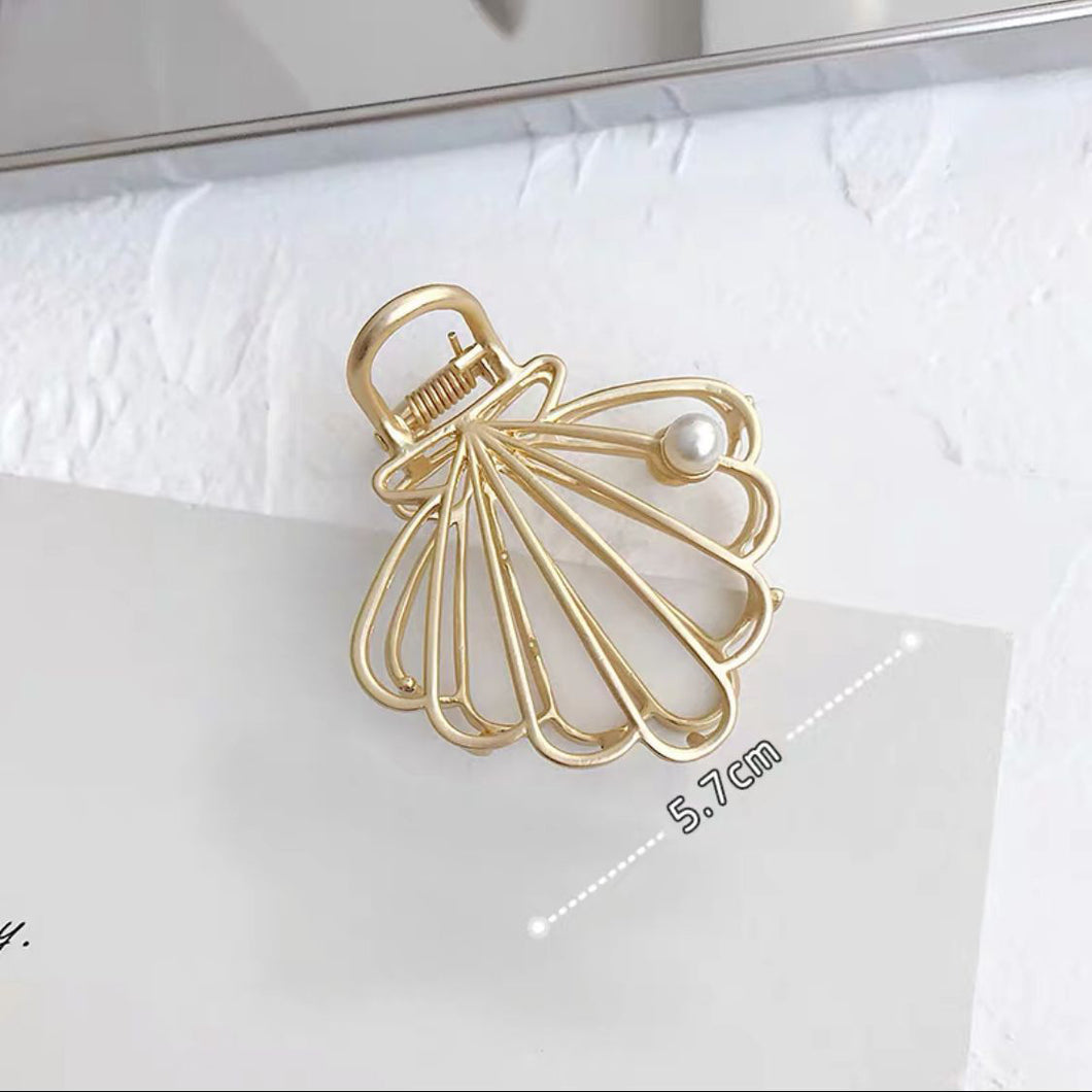 Medium size Metal Claw Clips Hollow Non-slip Hair Claw Clip Matte Color Gold Tone