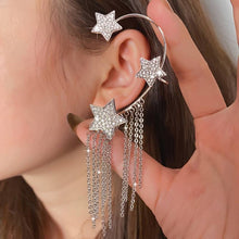 Load image into Gallery viewer, Star Tassel Ear Cuff No Piercing
