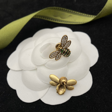 Load image into Gallery viewer, Delicate Gold Bee Ear Studs - Nature-Inspired Honeybee Earrings for Everyday Wear

