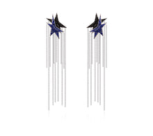 Load image into Gallery viewer, Mermaid Series Face Thin Tassel Earrings Star Stud
