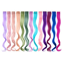 Cargar imagen en el visor de la galería, Synthetic clip-on hair extensions in straight and curly styles
