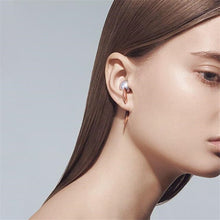 Load image into Gallery viewer, S Shape Faux Pearl Earrings Arc Geometric Earrings for Cochlea Statement Earrings Studs

