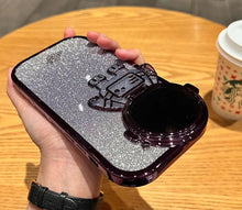 Load image into Gallery viewer, Cute Astronaut Phone Case with camera cover stand for iPhone 14 13 12 Pro Max with matching wall paper
