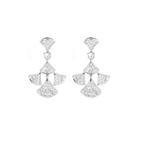 Pendientes de fiesta llamativos en forma de abanico de Diva's Dream