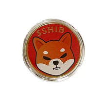 Load image into Gallery viewer, Shiba Inu Coin, Pure Gold Color Physical Shib Coin in Protective Collectable Gift, Shiba Coin Decentralized Meme Tokens, Set of 2 (Golden&amp;Red)
